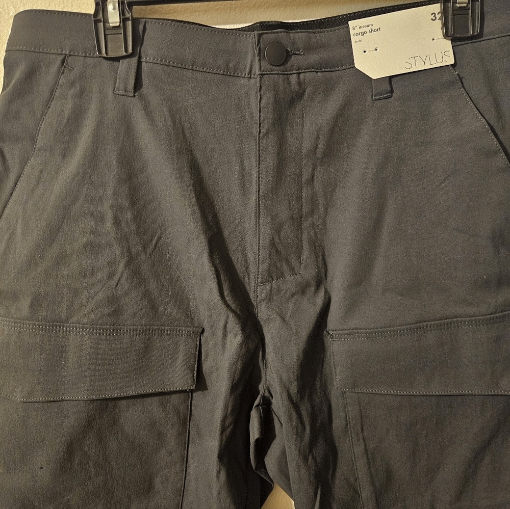 Stylus Mens Gray Cargo Short Size 32 - Picture 6 of 12